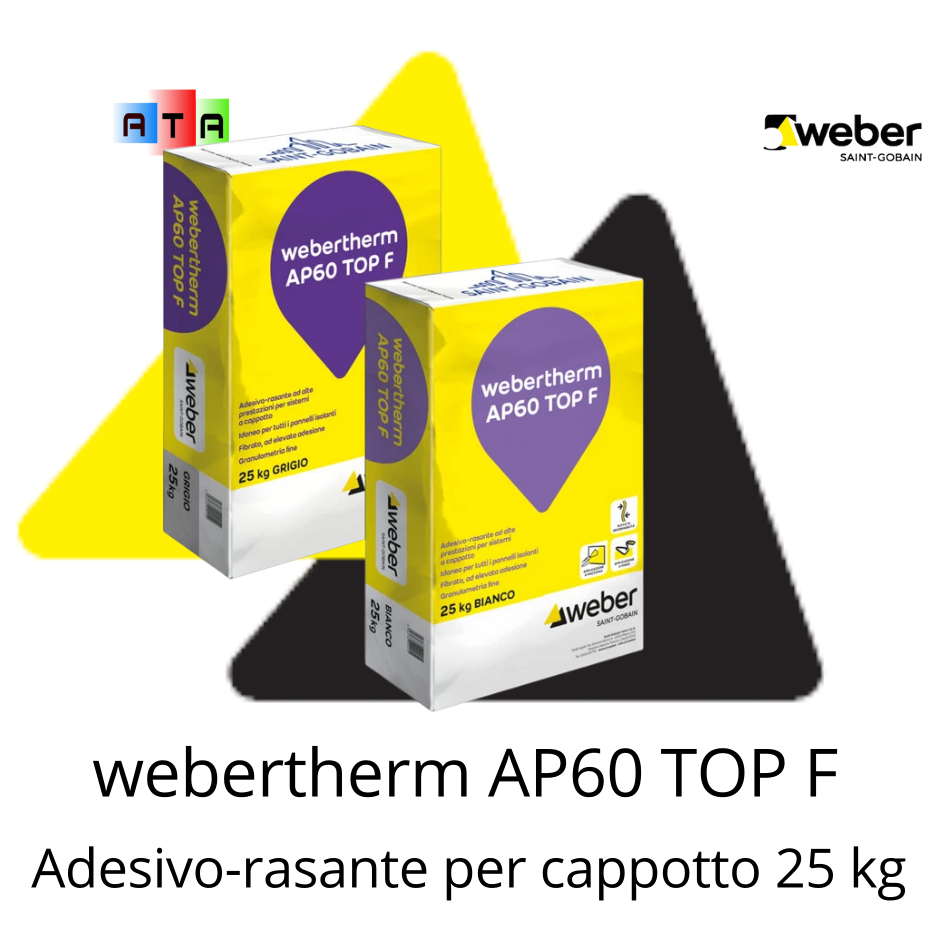 Weber Webertherm AP60 TOP F rasante grigio ad alte prestazioni per sistemi a cappotto termico 25kg