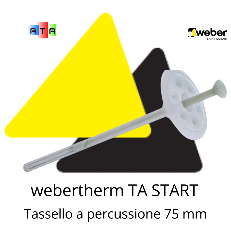 WEBERweberthermTASTART75mmTasselloapercussione Applicazioni Termiche ed Acustiche WEBER Webertherm TA Start 75mm tassello universale in polietilene per cartongesso