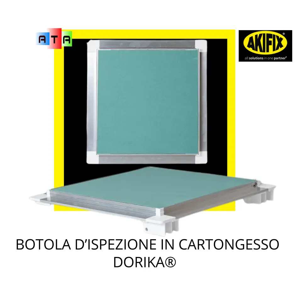 akifix dorika NAMCP04021BD-120BD - BOTOLA D’ISPEZIONE IN OGNI CASO CON TELAIO IN ALLUMINIO NATURALE CON O SENZA GUARNIZIONE E SPORTELLO IN CARTONGESSO - DORIKA® BOTOLA FILOMURO
