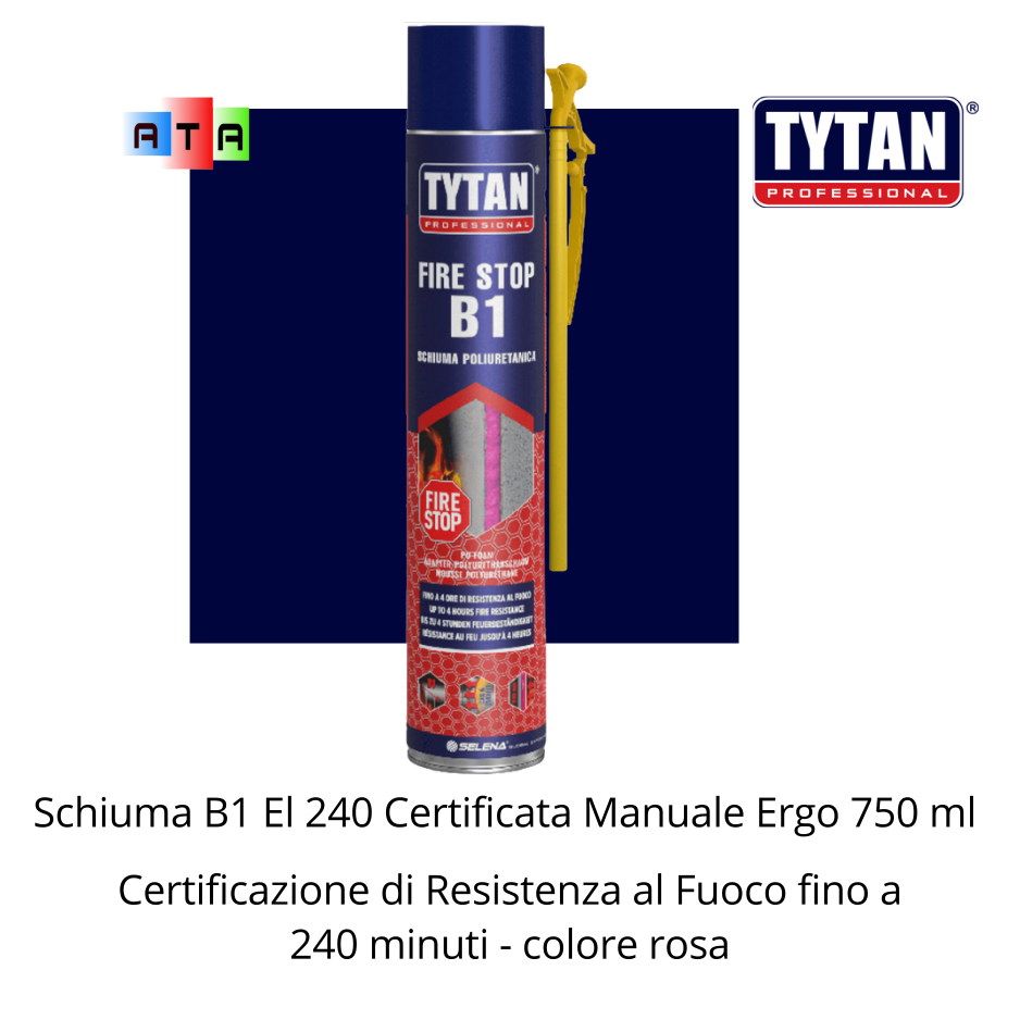 Tytan Schiuma B1 El 240 Certificata Manuale Ergo 750 ml rosa
