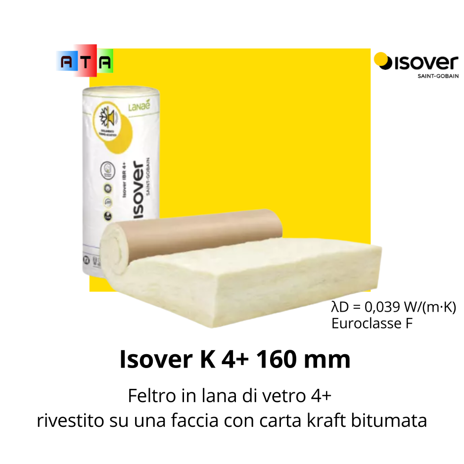 Isover IBR K 4+lana di vetro spessore 16 cm