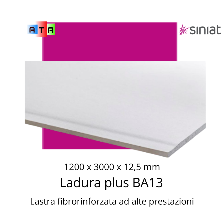 SINIAT Lastra ladura plus BA13 1200 x 3000 x 12,5 mm