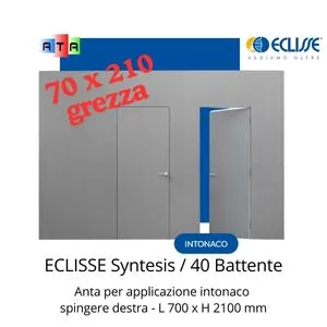 ECLISSE SYNTESIS E 40 BATTENTE spsx PORTA intonaco L 700 X 2100 mm